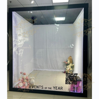 Boîte à photos pour événements de mariage, décoration extérieure, accessoires de photographie, photomaton avec lumières LED, taille et couleur personnalisables