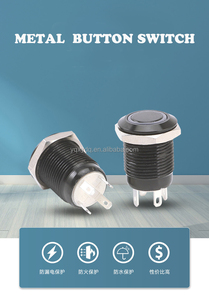 Metal <b>Button</b> Switch 12mm16mm19mm22mm with Wire Waterproof High Current 12v24v220v Welding Pin Reset Self Switch - Product Image 5