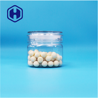 Pot de stockage transparent de qualité alimentaire en PET avec couvercle à vis pour thé café sucre en conserve aliments et collation-étanche sans BPA