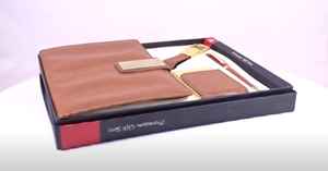 Ensemble cadeau d'entreprise haut de gamme avec carnet en cuir PU, porte-clés et stylo en métal, ensemble cadeau exécutif - Product Image 3