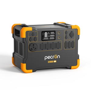 สถานีแบตเตอรี่ลิเธียมพลังงานแสงอาทิตย์ Pecron 2000W 1920wh-8064Wh E2000LFP แบบหลายช่องเสียบ สำหรับจัดเก็บพลังงานภายในบ้าน - Product Image 1