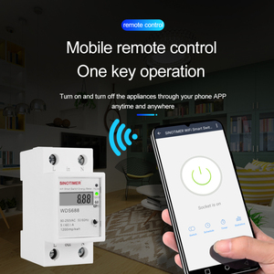 Nuevo componente electrónico Consumo <span class=keywords><strong>el</strong></span>éctrico digital KWh Carril Din Medidor inteligente Medidor de potencia WiFi Watt Interruptor remoto Control <span class=keywords><strong>Monit</strong></span> - Product Image 2