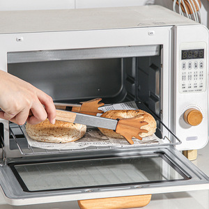 Pinzas Multiusos para Alimentos, Pinzas para Servir Barbacoa, Pinzas de Cocina de Madera de Nogal para Ensaladas con Mango con Bloqueo de Seguridad - Product Image 5