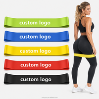 Juego de 5 Bandas de Resistencia de Látex para Ejercicio, Yoga, Gimnasio, Glúteos, Personalizadas, OEM, Venta al Por Mayor