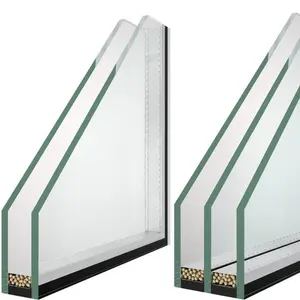 建筑用太阳能控制透明双层玻璃隔热钢化中空玻璃