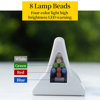 Antenne décorative universelle pour voiture en forme d'aileron de requin alimenté par énergie solaire Voyant d'avertissement à LED pour antenne solaire de voiture
