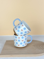 Mug en céramique réutilisable écologique personnalisé avec logo OEM, série Saint-Valentin, mugs pour couple, passe au lave-vaisselle et au micro-ondes