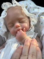 Poupée Bébé en Silicone Corps Entier de 13 Pouces, Fille Endormie Réaliste, Jouet Doux Reborn, Poids 1450g, Cadeau de Noël