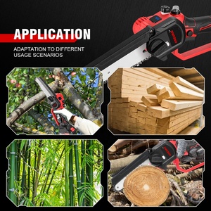 ONEVAN 6 Zoll Akku-Kettensäge mit Digitalanzeige, wiederaufladbare <span class=keywords><strong>Mini</strong></span>-Säge, Holzbearbeitungswerkzeug für 18V Akku - Product Image 3