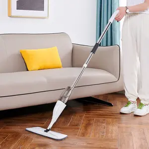 healthy steam cleaner scraper replacement heads microfiber cleaning 360 degree water flat spray mop with bottle suppliers