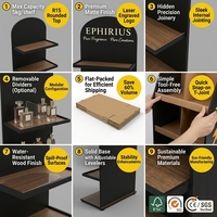 Présentoir en bois de luxe personnalisé pour diffuseurs à bâtonnets, support pour huiles essentielles et parfums avec éclairage LED, étagère de boutique de détail