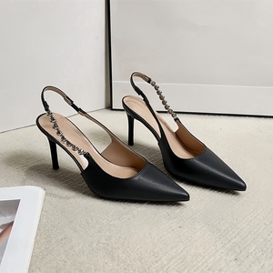 Nuevos Stilettos de Moda con Correa en el Tobillo <span class=keywords><strong>para</strong></span> Mujer, Tacones de Punta con Pedrería, Ligeros y Sexys <span class=keywords><strong>para</strong></span> Exteriores - Product Image 2