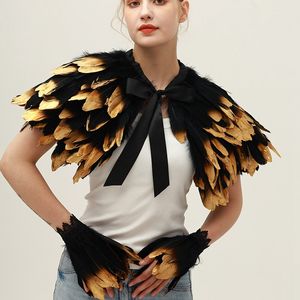 شالات مصنوعة يدويًا من ريش الطاووس الطبيعي 100٪ لأزياء الهالوين والتنكر، بألوان وأحجام مخصصة، مريحة للنساء - Product Image 6