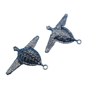 Pendentif tortue rétro en alliage de nickel antique pour la fabrication de colliers, forme irrégulière DZ20230824 - Product Image 5