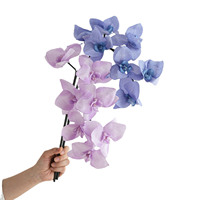 ZY657 Phalaenopsis artificielle à 7 têtes, toucher réaliste, hydratante, 66 cm, fleur d'orchidée INS pour salle d'exposition