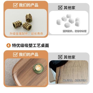 Bona Gold Square Rectangular <b>Coffee</b> <b>Table</b> Wood 30mm Storage Living Room Home Office Small Apartment <b>Table</b> - Product Image 5