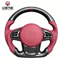 Volant de course en fibre de carbone véritable personnalisé, accessoires de modification intérieure pour Toyota GR Supra A90 MK5