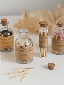Tazza di candela profumata con bottiglia di fiammifero, contenitore di vetro con abbinamenti creativi Vintage da 10 cm, fiammiferi profumati - Product Image 6