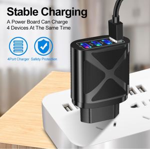 อะแดปเตอร์ชาร์จ USB 4 พอร์ต 3.1A ชาร์จเร็ว พร้อมหน้าจอ LED สำหรับอะแดปเตอร์เดินทาง ชาร์จโทรศัพท์ - Product Image 5