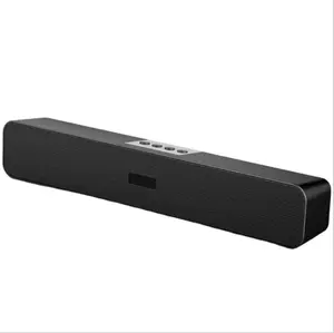 Black Wireless Long Multimedia Card Audio Heavy Bass Speaker 3D Surround Soundbar For Computer TV home theater Party Karaoke