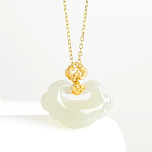 Pendentif Magicruyi en jade blanc - Véritable argent S925 serti de jade naturel - Pour hommes et femmes - Assure la sécurité - Product Image 2