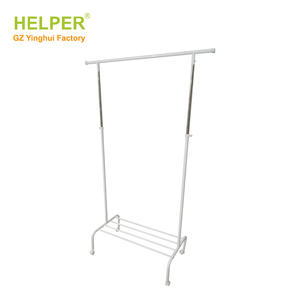 頑丈ステンレス鋼調整可能布ハンガー折りたたみ式ガーメントラックホイール付きワードローブ用キッチンネクタイ用 - Product Image 2