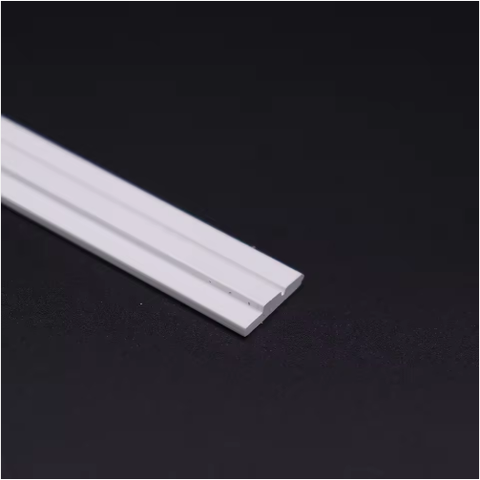 White Hard PVC Insertion Plastic Profile for Door Frame Floor Trunking Decorative Strip Glass Edge Trim Mesh Pleated Strip