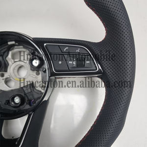 Volant en cuir perforé pratique en promotion pour modèles Audi A3 A4 A4L A5 A7L A8 Q5 Q7 B9 A6 R8 TT - Nouveau produit - Product Image 4