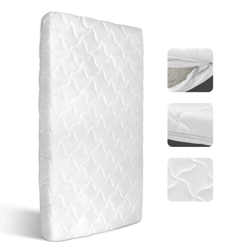 52 "x 28" x 5,5 "3D Съемный водонепроницаемый матрас для кроватки подходит всем стандартным размером кроватки