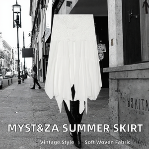 MYST&ZA Women's Clothing 2026 <b>Summer</b> New Vintage Fashionable Elegant Embroidered Asymmetrical Natural-Waisted <b>Skirt</b> 5070145 - Product Image 2
