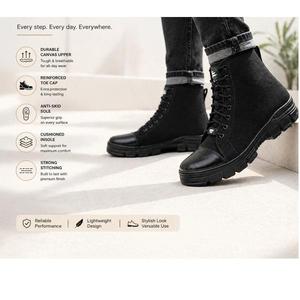 <b>High</b> Quality Men Leather Boots Stylish Lace Up Design Durable Rubber Sole Comfortable Ankle Footwear for Casual Business Outdoor - Product Image 3