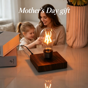 Magnetic Floating Bulb Lamp With Wood Base Warm White <b>Light</b> Desk Night <b>Light</b> Home Decor Modern Style - Product Image 3