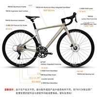 Nouveau vélo de route en carbone léger avec cadre rigide, frein à disque hydraulique R241, câblage interne et système détachable