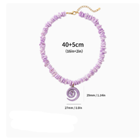 Collar con Colgante de Estrella de Mar de Cerámica Turquesa Natural Irregular de Nuevo Diseño, en Acero Inoxidable, para Mujer