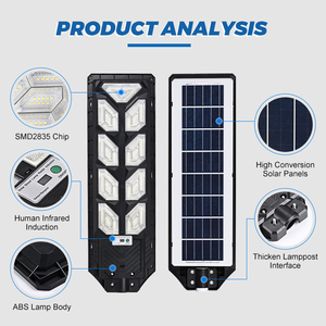 Lámpara <span class=keywords><strong>Solar</strong></span> para Carreteras Urbanas con Sensor de Control NanDe, Gran <span class=keywords><strong>Venta</strong></span>, 300w 500w 700w 900w, Lámpara <span class=keywords><strong>Solar</strong></span> LED Todo <span class=keywords><strong>en</strong></span> Uno para Alumbrado Público - Product Image 4