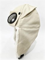 Chapeau d'hiver vintage en cuir avec oreilles de chat, style pilote, chaud, résistant au froid, épais, mignon, pliable, en peluche