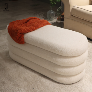 <span class=keywords><strong>Banc</strong></span> <span class=keywords><strong>de</strong></span> <span class=keywords><strong>rangement</strong></span> en polaire teddy blanc massif avec support en métal Tige télescopique Pouf <span class=keywords><strong>de</strong></span> loisirs <span class=keywords><strong>intérieur</strong></span> long - Product Image 6