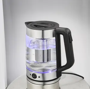OEM Home Appliances Kitchen glass kettle 1.8L Cordless Clear Tea Pot tea maker machine Electric Kettle Glass