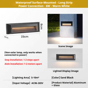 Lumière de sol extérieure imperméable, lumière de cour, lumière d'escalier, lumière d'angle - Product Image 2