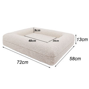 Cama de perro de felpa de patrón sólido YOUME con canal de agua en forma de bucle esponja inferior antideslizante cama cómoda y elegante para mascotas - Product Image 6