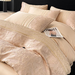 Sommer Eisseide Vierteiliges Bettwäsche-<span class=keywords><strong>Set</strong></span> - Luxuriöse Hochwertige Bettwäsche für den Sommer mit Glatten Seidenkissenbezügen und Laken - Product Image 2