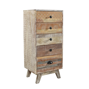 Solid Mango Wood <b>Drawer</b> Chest with Compact Design and High Storage Capacity Wooden Furniture Cabinet for Modern Bedroom - Product Image 3