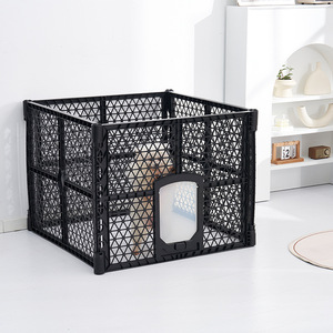Cage à <span class=keywords><strong>chien</strong></span> portable à 6 panneaux écologique personnalisable, parc <span class=keywords><strong>pour</strong></span> animaux de compagnie, <span class=keywords><strong>clôture</strong></span> et porte en plastique amovibles - Product Image 1