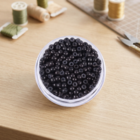 Ensemble d'accessoires pour extensions de cheveux tendance noirs, perles nano 3 mm en cuivre doublées de silicone, 200 pièces