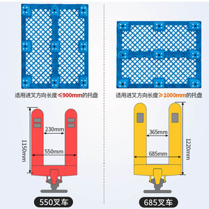 Plastic Pallet Nine-Legged Grid 4-Way Forklift Warehouse Logistics Moisture Proof Mat - Product Image 1