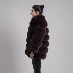 QIUCHEN- QC5073 nuovo arrivo <span class=keywords><strong>cappotto</strong></span> da donna in vera <span class=keywords><strong>pelliccia</strong></span> <span class=keywords><strong>di</strong></span> volpe <span class=keywords><strong>di</strong></span> alta qualità <span class=keywords><strong>con</strong></span> <span class=keywords><strong>maniche</strong></span> lunghe <span class=keywords><strong>con</strong></span> colletto - Product Image 3