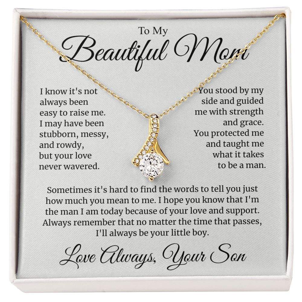 Gold Necklace + Card Gift Box