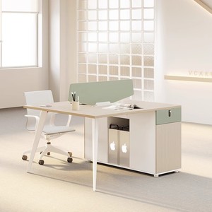 Luxury Modern Design Adult Office Desk with <b>Partition</b> <b>Screen</b> and Four Drawers Commercial Office Furniture for Offices Buildings - Product Image 2