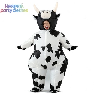 Costume gonflable HESPER de vache pour mascarade, cosplay, fête d'Halloween et performance, avec accessoires vestimentaires et cosmétiques - Product Image 2