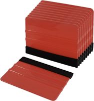 Oerjia AL02 Noir Rose Bleu Gris Raclette en feutre pour vinyle de carrosserie automobile personnalisé, 4 pouces, avec bord en feutre plastique et revêtement en suède pour sérigraphie